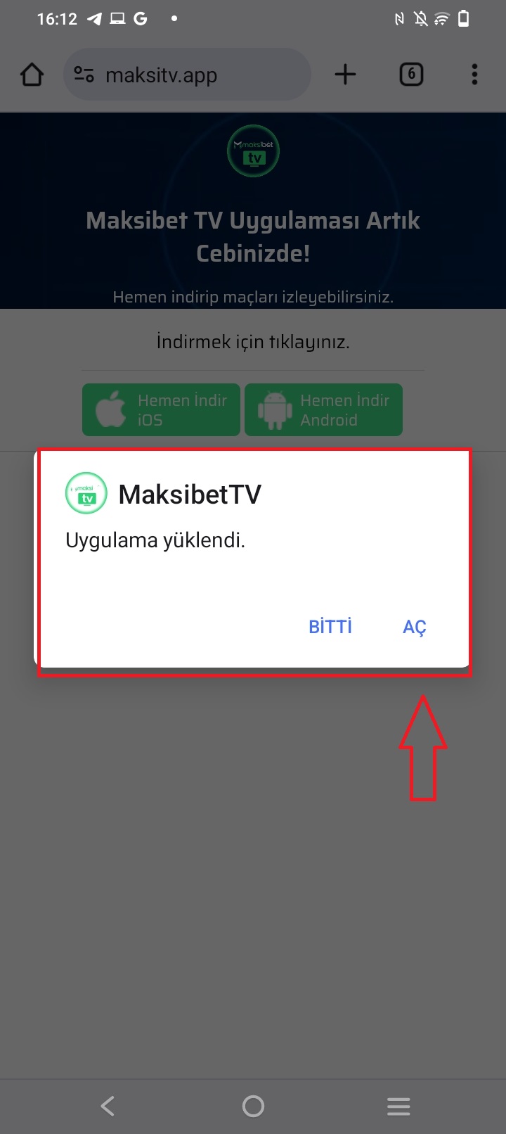 maksibetTV Mobil Tanıtım - Adım 3